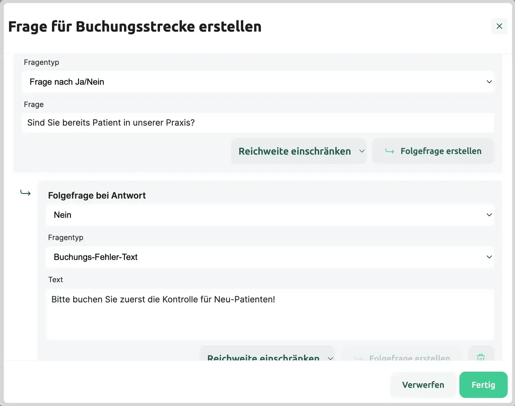 Konfigurationsmenü