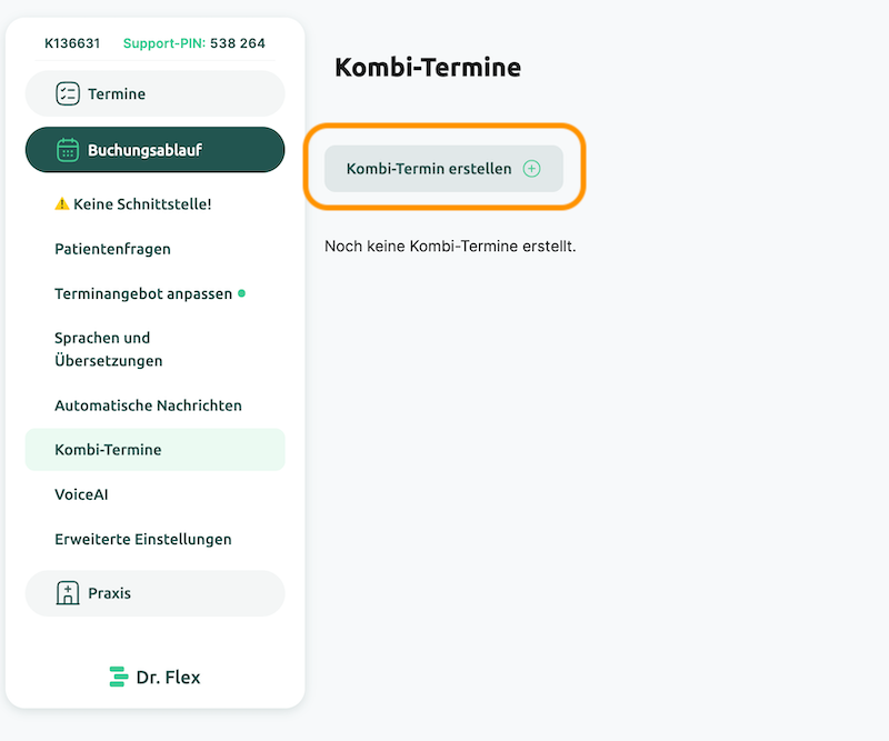 Kombi-Termin erstellen